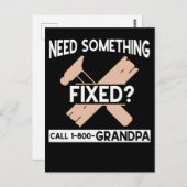 おじいちゃんおもしろい職人ユーモアの手先 ポストカード (正面/裏面)