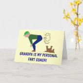 おじいちゃんおもしろい カード (黄色い花)