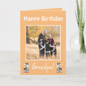 おじいちゃんお誕生日おめでとう シマウマテーマ写真 シーズンカード (正面)