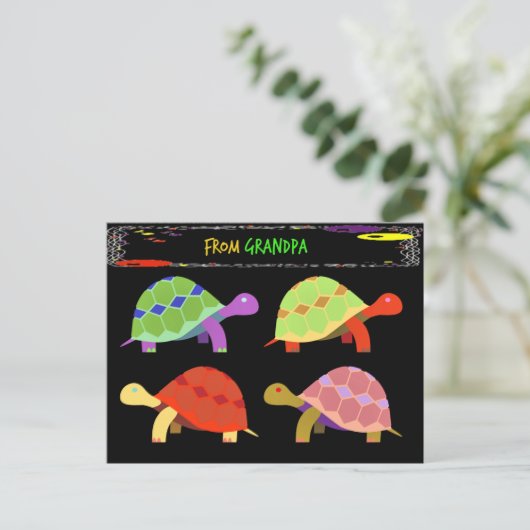 おじいちゃんから孫はがき用 ポストカード (スタンド正面)