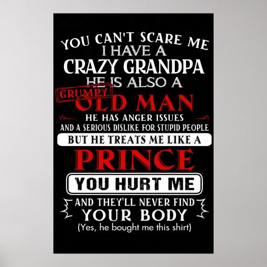 おじいちゃんがいるなんて怖がら熱狂するない ポスター (正面)