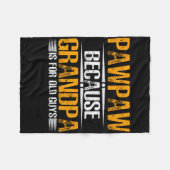 おじいちゃんがおじいちゃんを使ってポーポー フリースブランケット (正面(横))