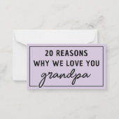 おじいちゃんがかわいい理由 ノートカード (正面)