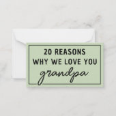 おじいちゃんがかわいい理由 ノートカード (正面)