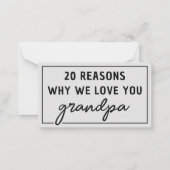 おじいちゃんがかわいい理由 ノートカード (正面)