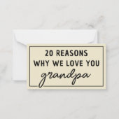 おじいちゃんがかわいい理由 ノートカード (正面)