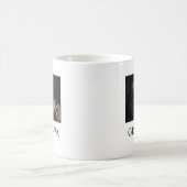 おじいちゃんができた 白黒モダンフォト コーヒーマグカップ (中央)