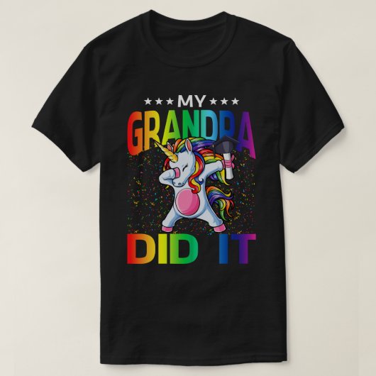 おじいちゃんが卒業ユニコーンを卒業した Tシャツ (デザイン正面)