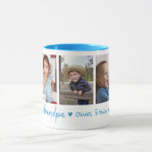 おじいちゃんが大好き5枚の写真コラージュ マグカップ (中央)