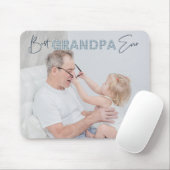 おじいちゃんが父の日の埃っぽい青い写真を撮る マウスパッド (マウス)