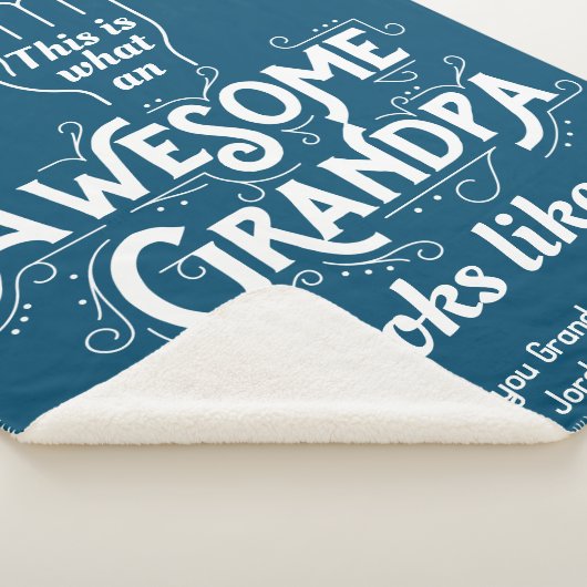 おじいちゃんが青素晴らしく見える シェルパブランケット (3/4)