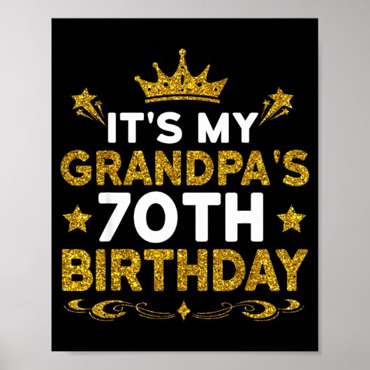 おじいちゃんが70歳の誕生日おめでとう 70年 ポスター (正面)