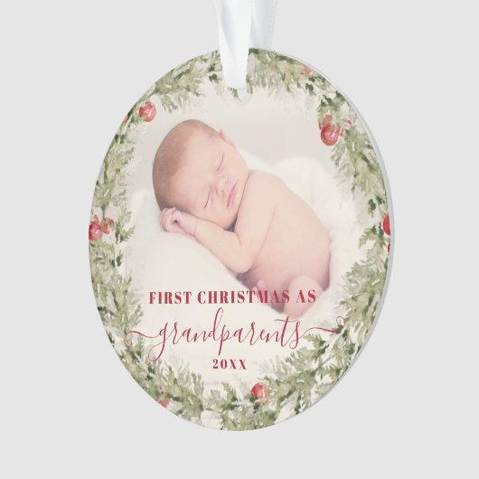 おじいちゃんご両親にクリスマスプレゼント オーナメント (正面)