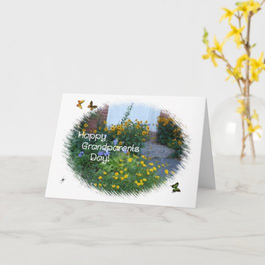 おじいちゃんご両親のお庭のお花 カード (黄色い花)