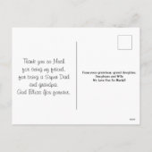 おじいちゃんすごい |カスタムメッセージ、写真、名前 シーズンポストカード (裏面)