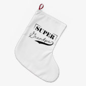 おじいちゃんすごい ラージクリスマスストッキング (正面 (吊り時))