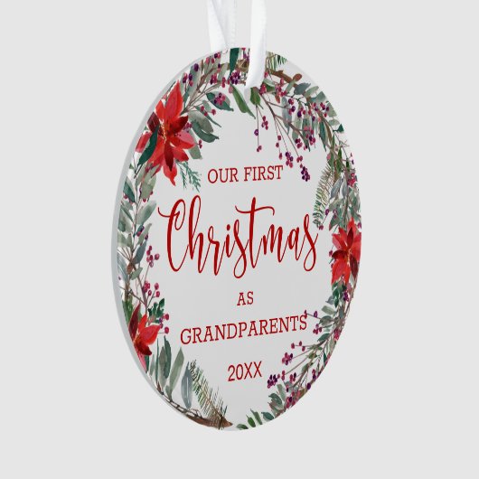 おじいちゃんたち1回クリスマスフォトオーナメント オーナメント (正面)