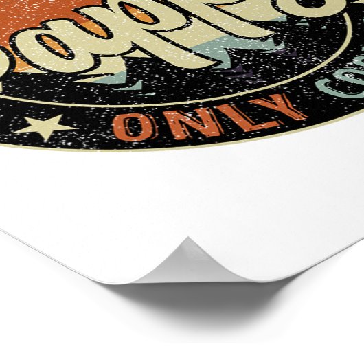 おじいちゃんだけのクールヴィンテージレトロ ポスター (角)