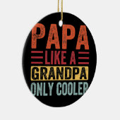 おじいちゃんだけの父クールの日のようなパパ セラミックオーナメント (右)