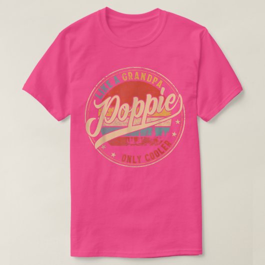 おじいちゃんだけの父親のようなメンズクールポピーおもしろいパイ Tシャツ (デザイン正面)