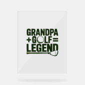 おじいちゃんってゴルフ見てよ アクリルサイン (正面)