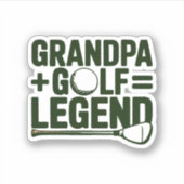 おじいちゃんってゴルフ見てよ シール (正面)
