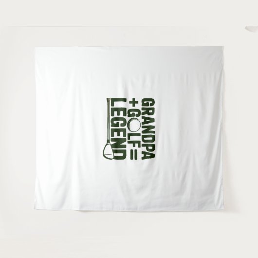 おじいちゃんってゴルフ見てよ タペストリー (正面(横))