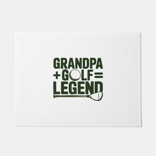 おじいちゃんってゴルフ見てよ ドアマット (正面)