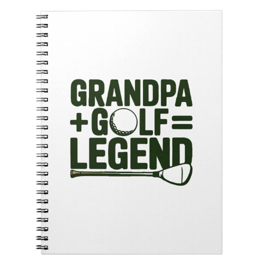おじいちゃんってゴルフ見てよ ノートブック (正面)