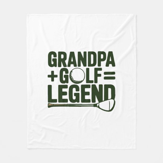 おじいちゃんってゴルフ見てよ フリースブランケット (正面)