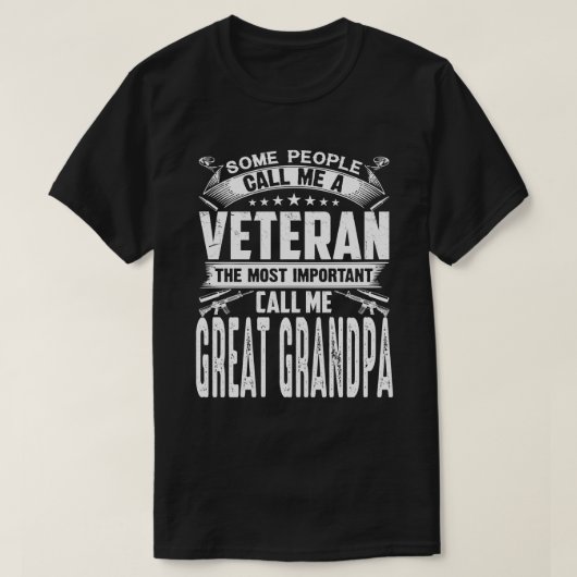 おじいちゃんって呼ぶ退役軍人素晴らしよ Tシャツ (デザイン正面)
