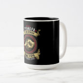 おじいちゃんというのは名誉でPaPaは高価だ ツートーンマグカップ (正面右)