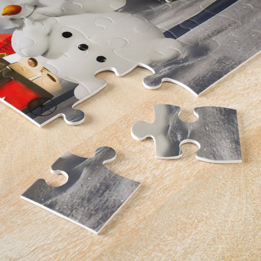 おじいちゃんとおばあちゃんからのクリスマスの挨拶 ジグソーパズル (側面)