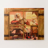 おじいちゃんとおばあちゃんからのクリスマスの挨拶 ジグソーパズル (横)