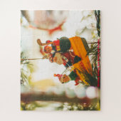 おじいちゃんとおばあちゃんからのクリスマスの挨拶 ジグソーパズル (縦)