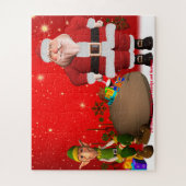 おじいちゃんとおばあちゃんからのクリスマスの挨拶 ジグソーパズル (縦)