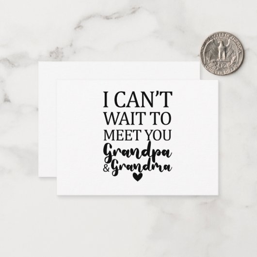 おじいちゃんとおばあちゃんに会うのが待ち遠しい ノートカード (正面/裏面インサイチュ)