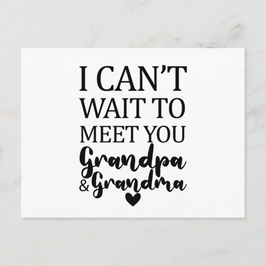 おじいちゃんとおばあちゃんに会うのが待ち遠しい ポストカード (正面)