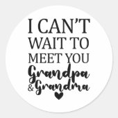 おじいちゃんとおばあちゃんに会うのが待ち遠しい ラウンドシール (正面)