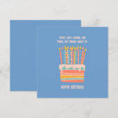 おじいちゃんとお父さんのための面白い誕生日カード (正面/裏面)