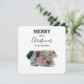 おじいちゃんとして最初のクリスマス 赤ちゃんの写真2枚 (スタンド正面)