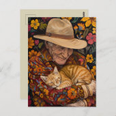 おじいちゃんとその猫 ポストカード (正面/裏面)