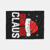 おじいちゃんと一緒の面白い家族のクリスマス フリースブランケット (正面(横))