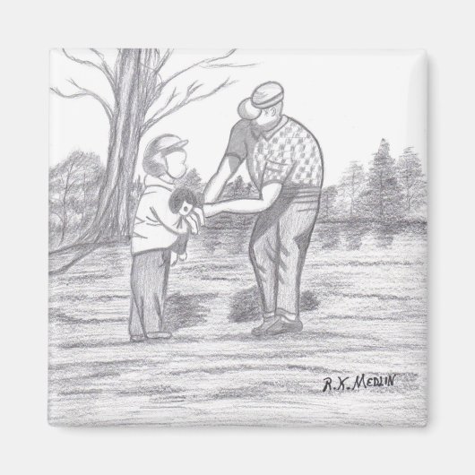 おじいちゃんと私 マグネット (正面)