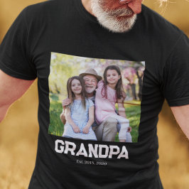 おじいちゃんになったフォトTシャツ シンプルなデザイン Tシャツ
