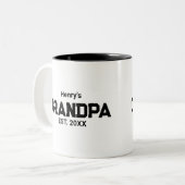 おじいちゃんになった年 Modern Grandpa Est. ツートーンマグカップ (正面左)