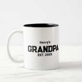 おじいちゃんになった年 Modern Grandpa Est. ツートーンマグカップ (左)