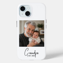 おじいちゃんになった記念スクリプト写真 iPhone 15ケース