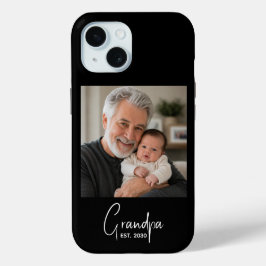 おじいちゃんになりました ブラックフォト iPhone 15ケース
