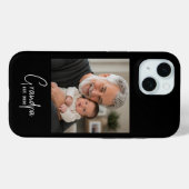 おじいちゃんになりました ブラックフォト Case-Mate iPhoneケース (裏面 (横))